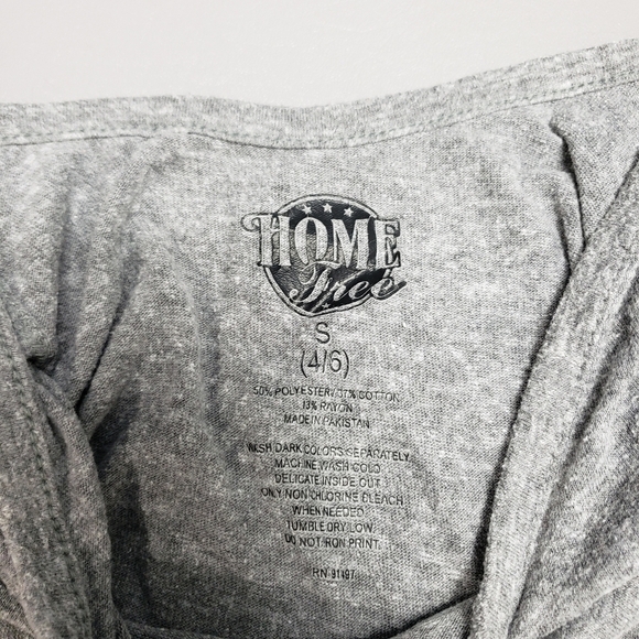 home tree Texas gray, black tank top women's size small (4-6) - Picture 5 of 7